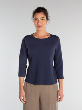 3/4 Slv Boatneck Top