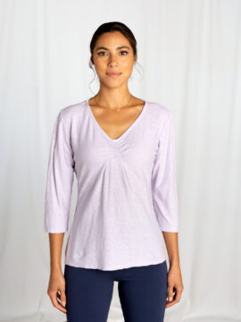 3/4 Slv Tuck Front Top