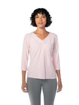 3/4 Slv Tuck Front Top