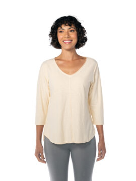 3/4 Slv V-Neck Top