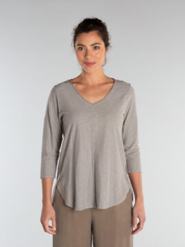 3/4 Slv V-Neck Top
