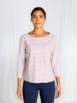 3/4 Slv Boatneck Top