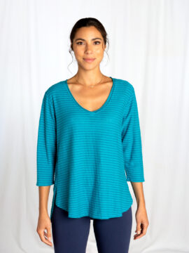 3/4 Slv V-Neck Top