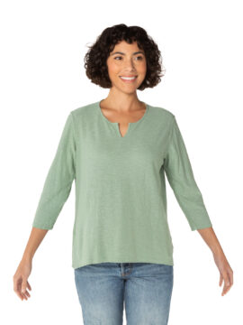 Split Neck Top