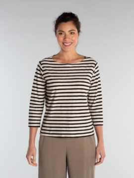 3/4 Slv Boatneck Top