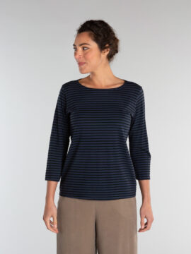 3/4 Slv Boatneck Top