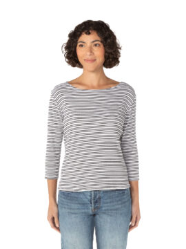 3/4 Slv Boatneck Top