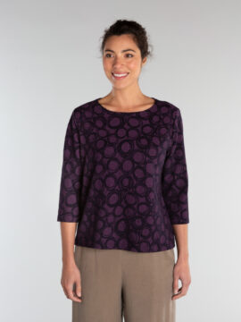 3/4 Slv Boatneck Top