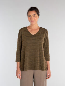 3/4 Slv V-Neck Top