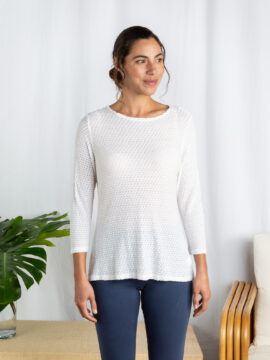 3/4 Slv Boatneck Top